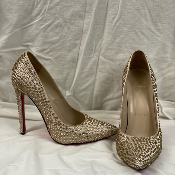 Gold CL “red bottom” shoes - Picture 12 of 12